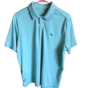 Tommy Bahama green golf polo short sleeve shirt Men’s SZ L supima cotton
